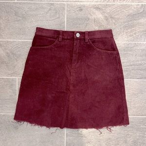 Size 4 corduroy burgundy skirt